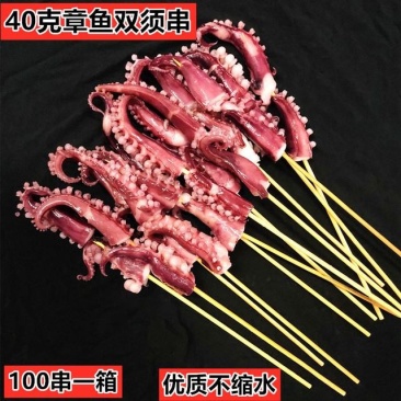 新鲜冷冻章鱼须串100串章鱼足双须串八爪鱼串铁板烧烤包邮