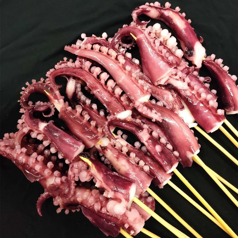 新鲜冷冻章鱼须串100串章鱼足双须串八爪鱼串铁板烧烤包邮