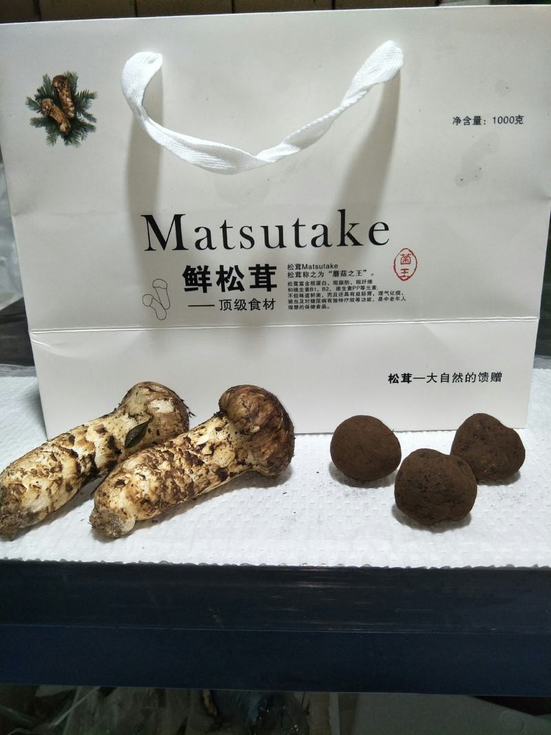 【松茸、松露礼盒】：500g新鲜松茸+500g新鲜松露