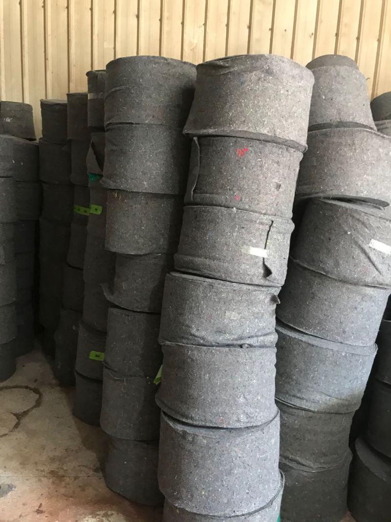 土工布毛毡公路养护保温大棚保温棉黑心棉家具包装毯无纺布