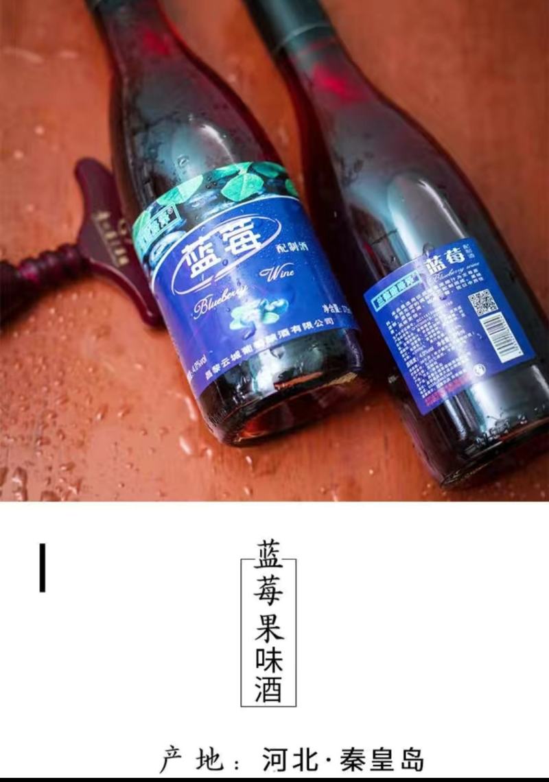 蓝莓果味酒口感清甜一件四瓶产地直供支持批发零售