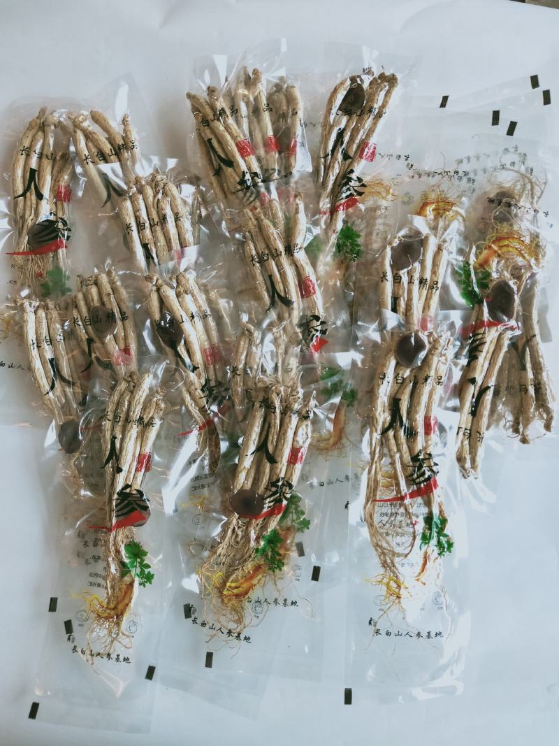 人参小礼袋，五支人参装，煮粥炖鸡煲汤泡酒佳品