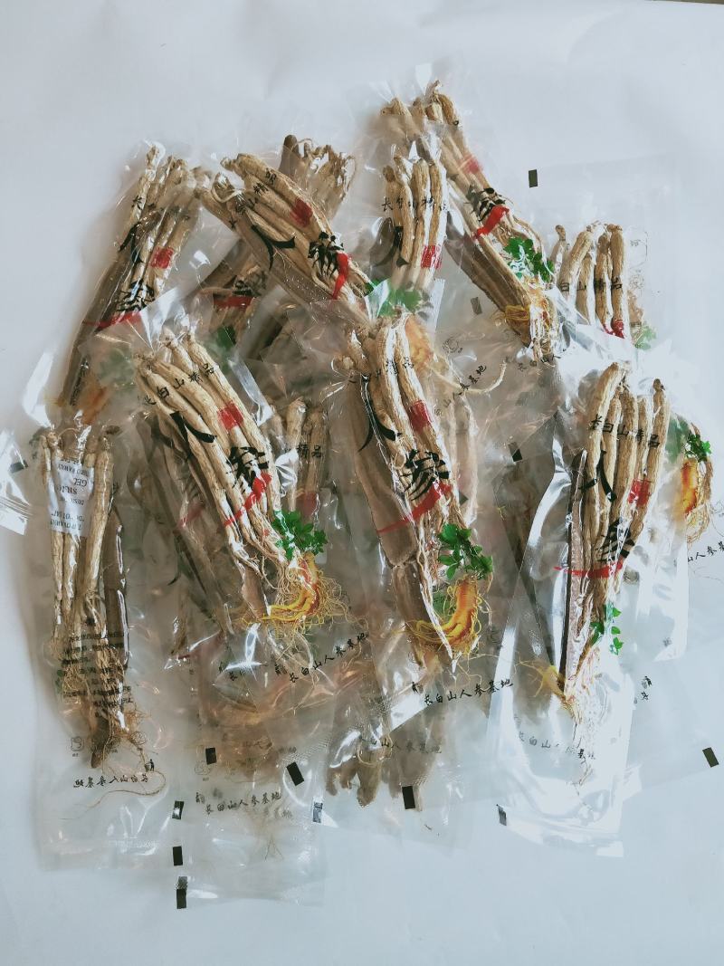 人参小礼袋，五支人参装，煮粥炖鸡煲汤泡酒佳品