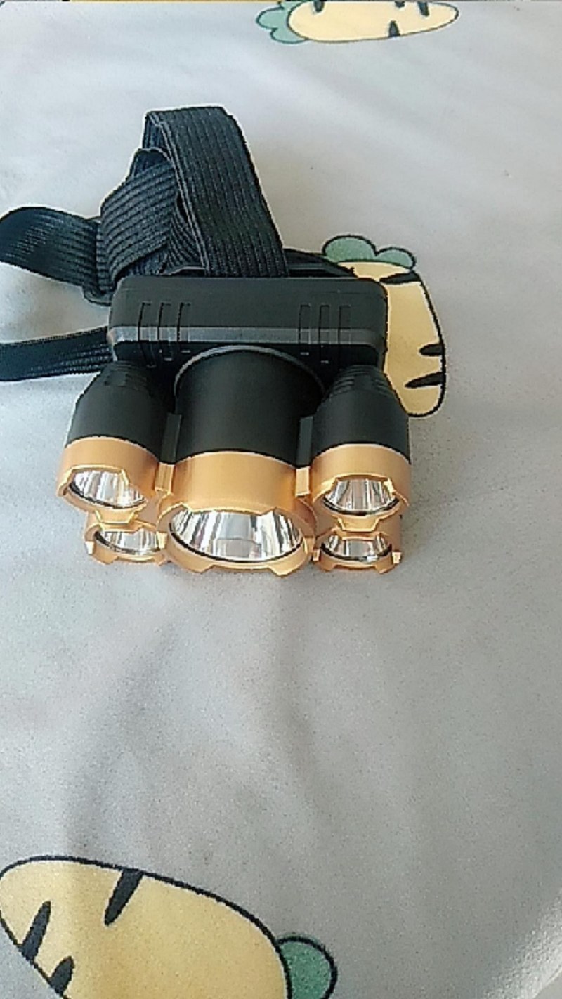 〈包邮）五头头灯强光超亮可充电式头灯远射超亮头戴式LED