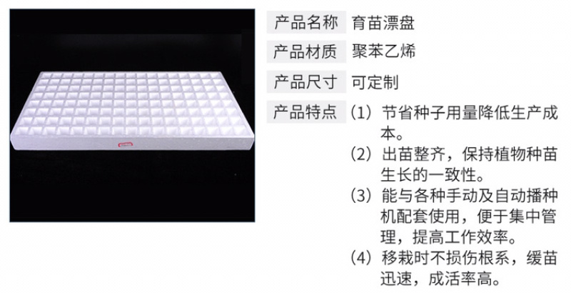 泡沫盘漂浮盘育苗盘泡沫漂浮盘蔬菜