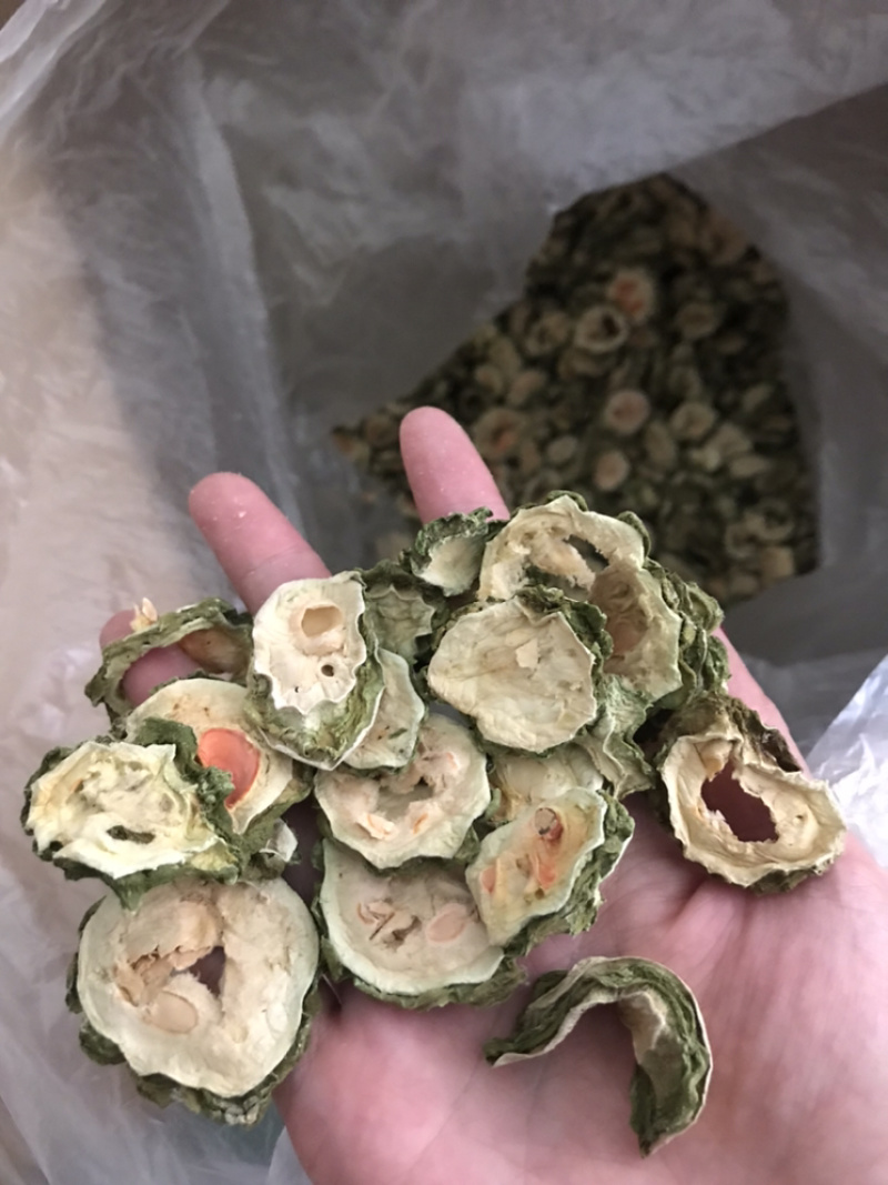 苦瓜苦瓜片苦瓜干实拍过筛货苦瓜片茶广西