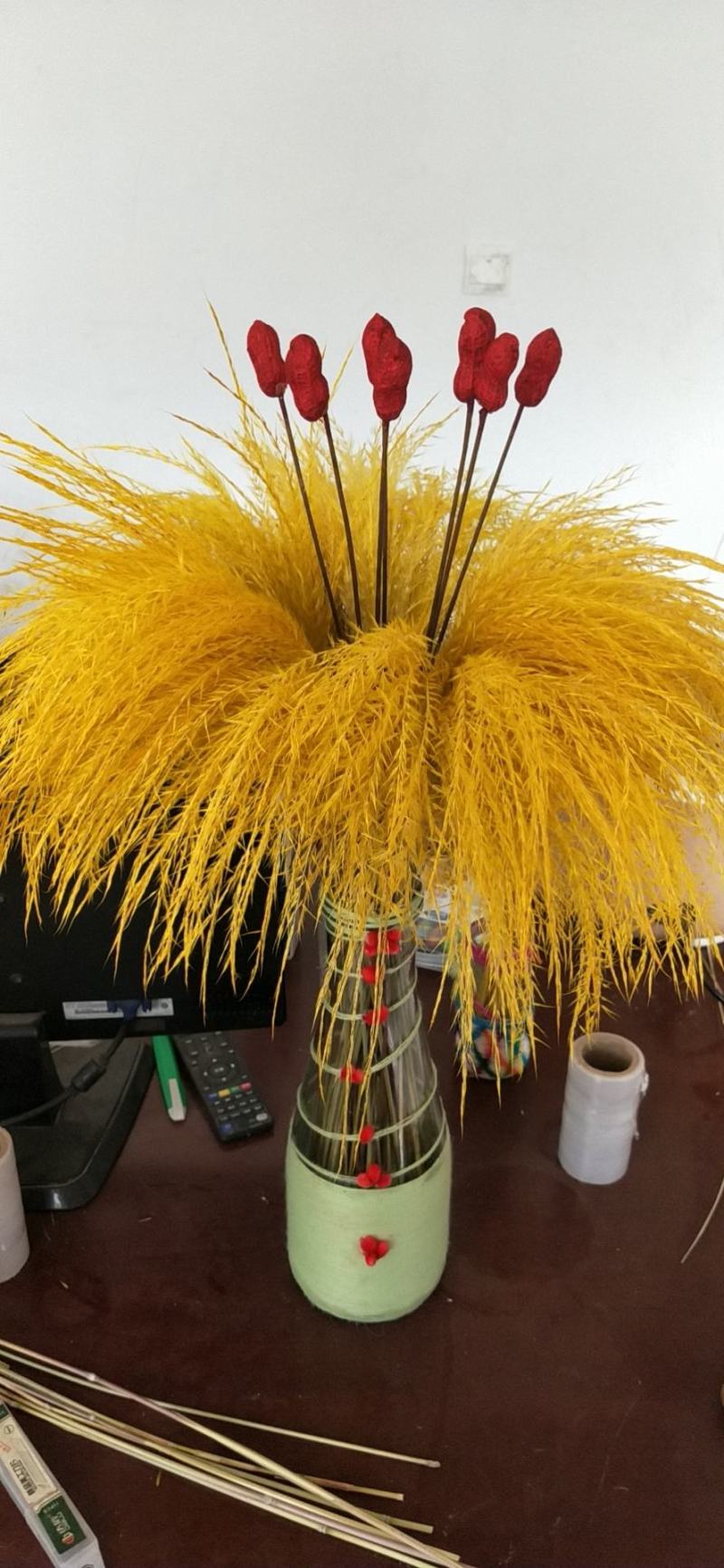 天然芦苇干花永生花束橱窗装饰摆件芦苇花拂尘花麦穗干花婚庆