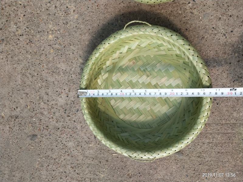 手工竹编制品收纳筐竹篮点心托盘农家圆簸箕馒头竹筐水果盘鸟
