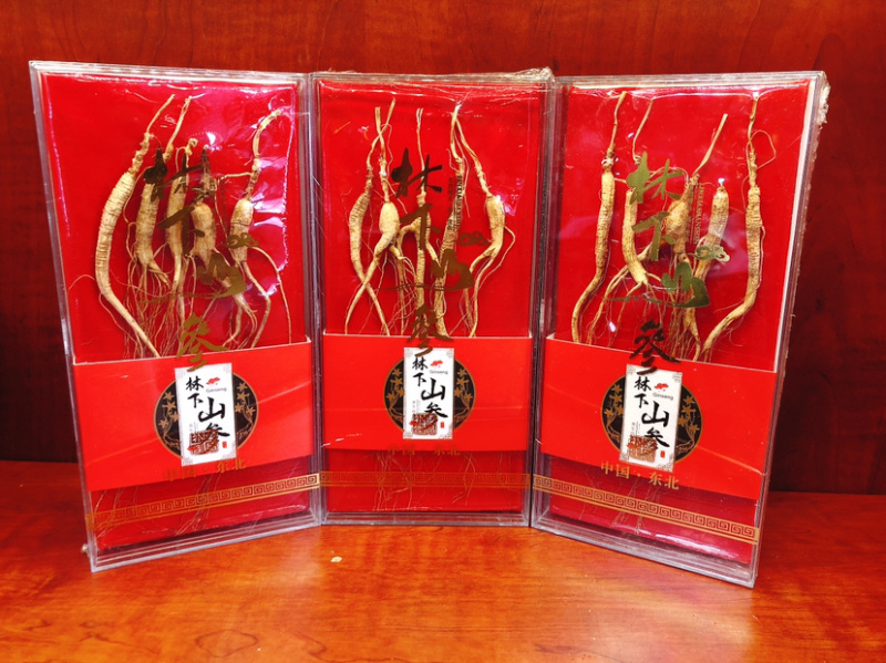 林下参5支装红色礼盒水晶盒礼盒