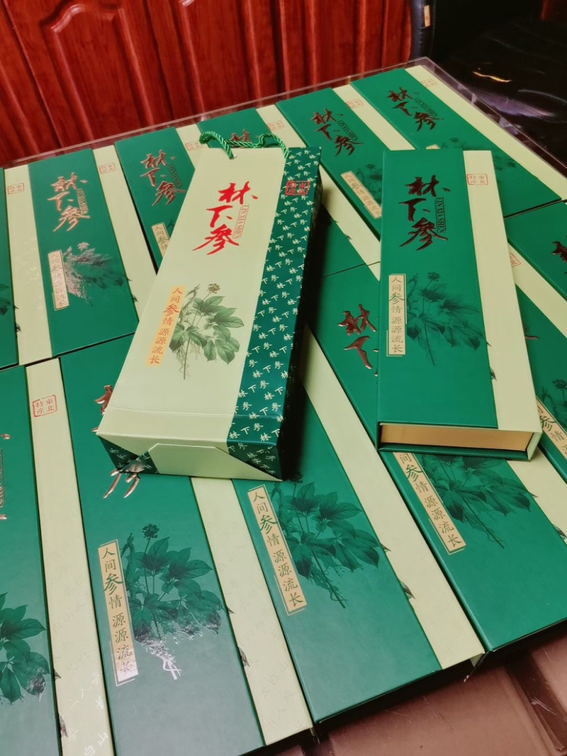 林下参单支装礼盒，配手拎兜