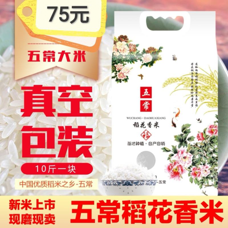 2023年新米东北大米五常大米稻花香2号大米真空5kg