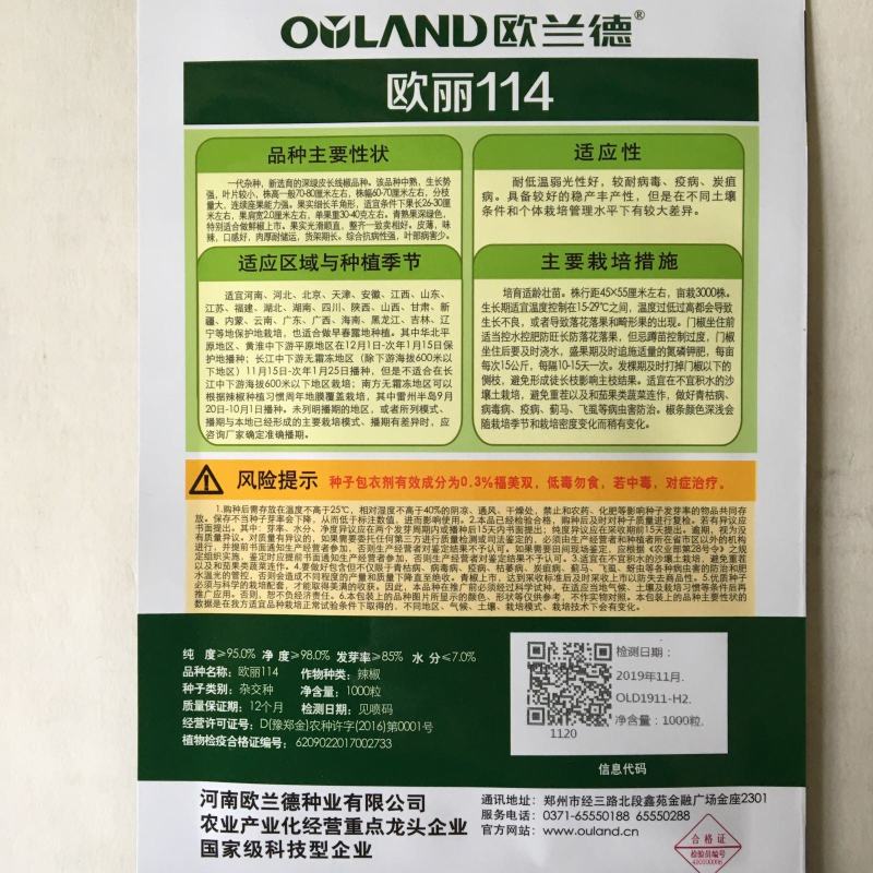 线椒种子欧丽114黑线辣妹子干红两用线椒种子