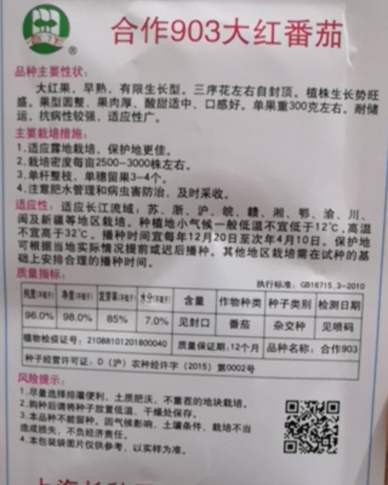 【有好货】903大红番茄种子(早中熟型，高产红番茄)