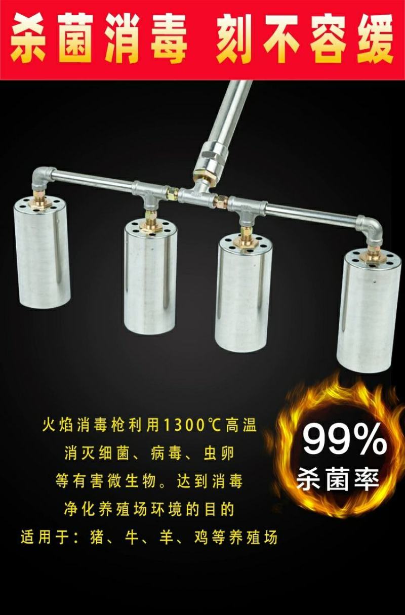 液化煤气喷火枪四六多头火焰消毒枪养殖场猪场消毒器