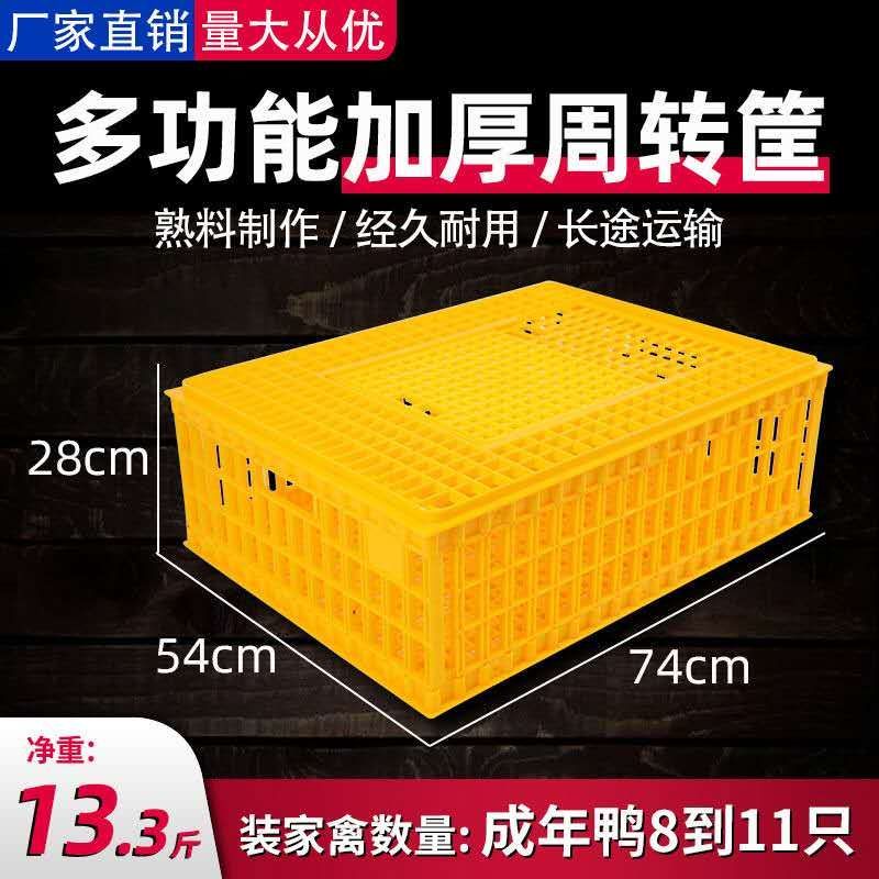 运输鸡笼加厚成鸡周转箱特大周筐鸭鹅鸽子笼家用鸡筐塑料