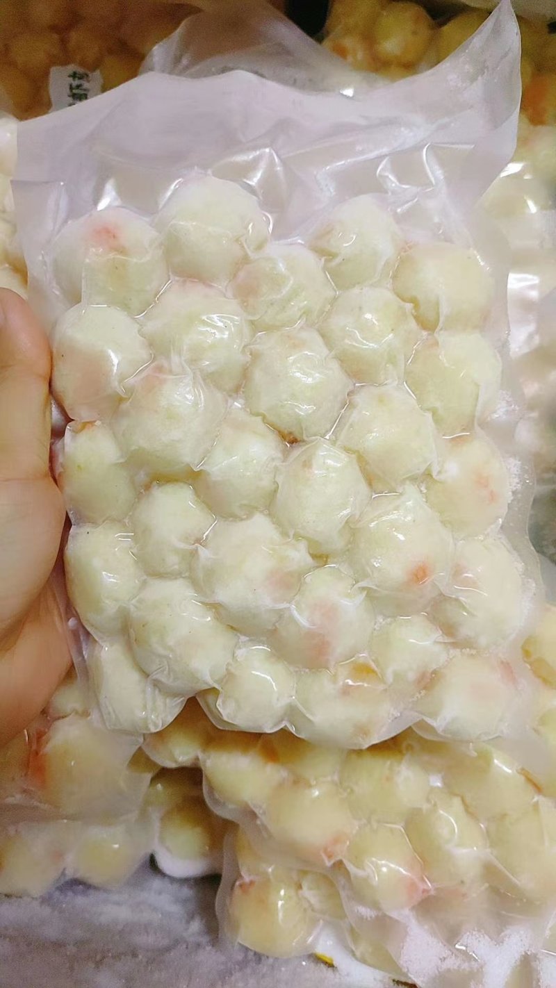 手工制作鲜虾丸鲜虾饼真材实料弹口鲜甜一包一斤装