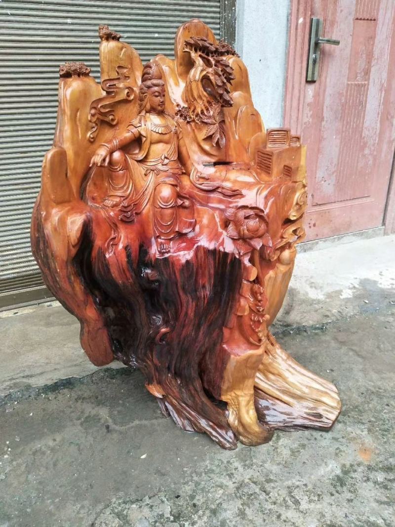 根雕木雕工艺品观音像