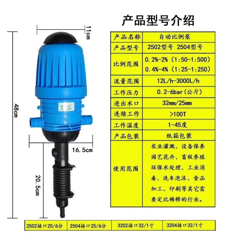比例施肥器精准施肥标准化控制肥料，用于大棚，果园