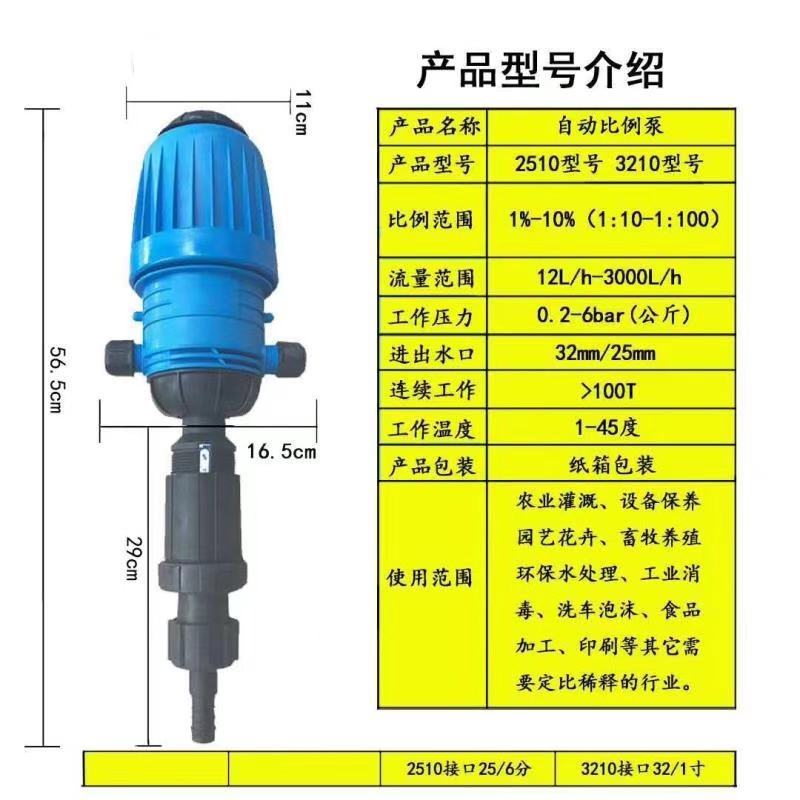 比例施肥器精准施肥标准化控制肥料，用于大棚，果园