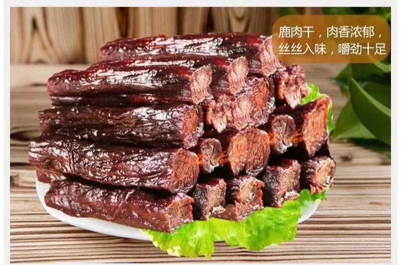 老御头正宗东北梅花鹿肉干净重500g简装/袋滋补好吃不贵