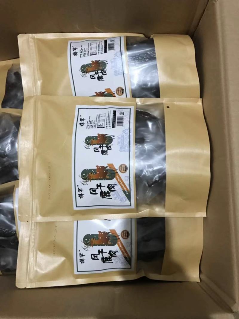 老御头正宗东北梅花鹿肉干净重500g简装/袋滋补好吃不贵