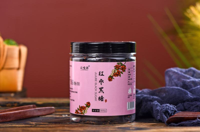 云南黑糖红糖姜茶罐装300克批发自主工厂可贴牌代工黑糖直
