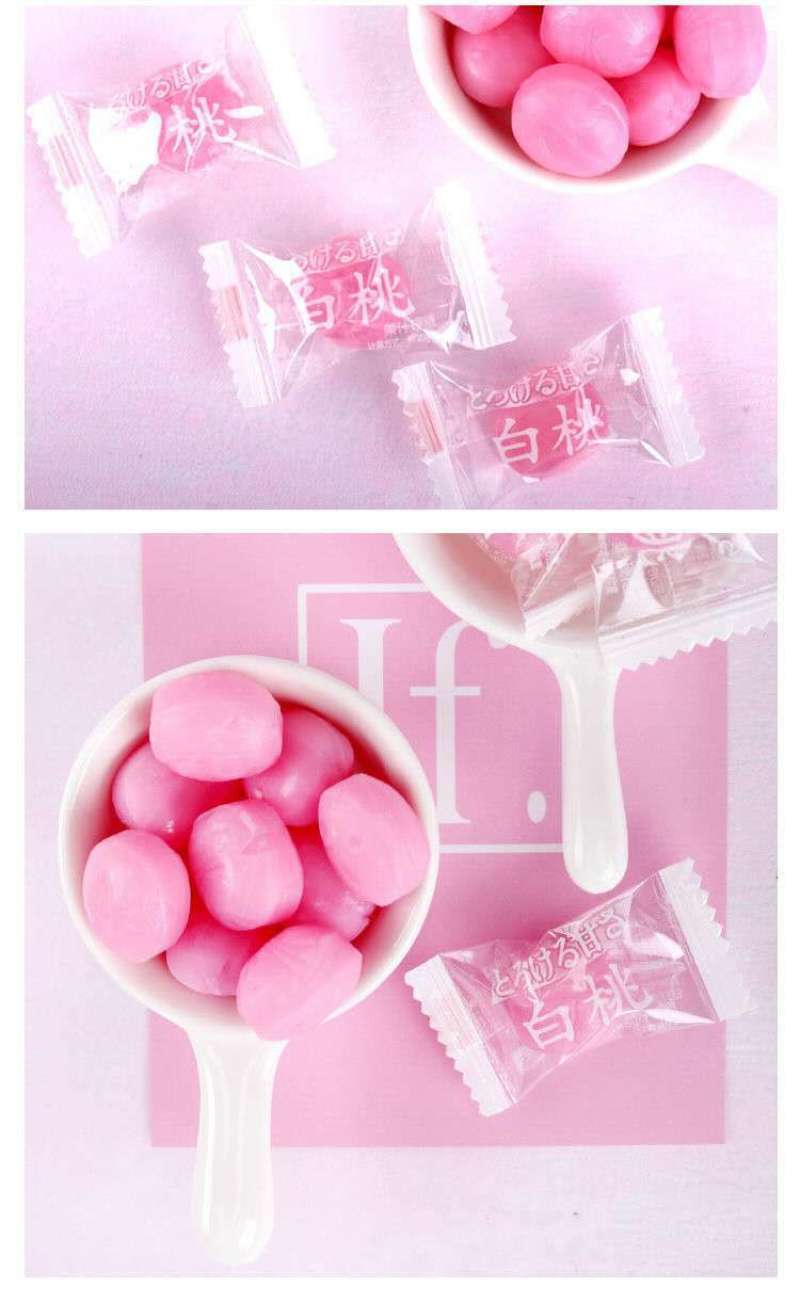 厂家白桃糖水蜜桃水果硬糖喜糖零食糖果500克/袋