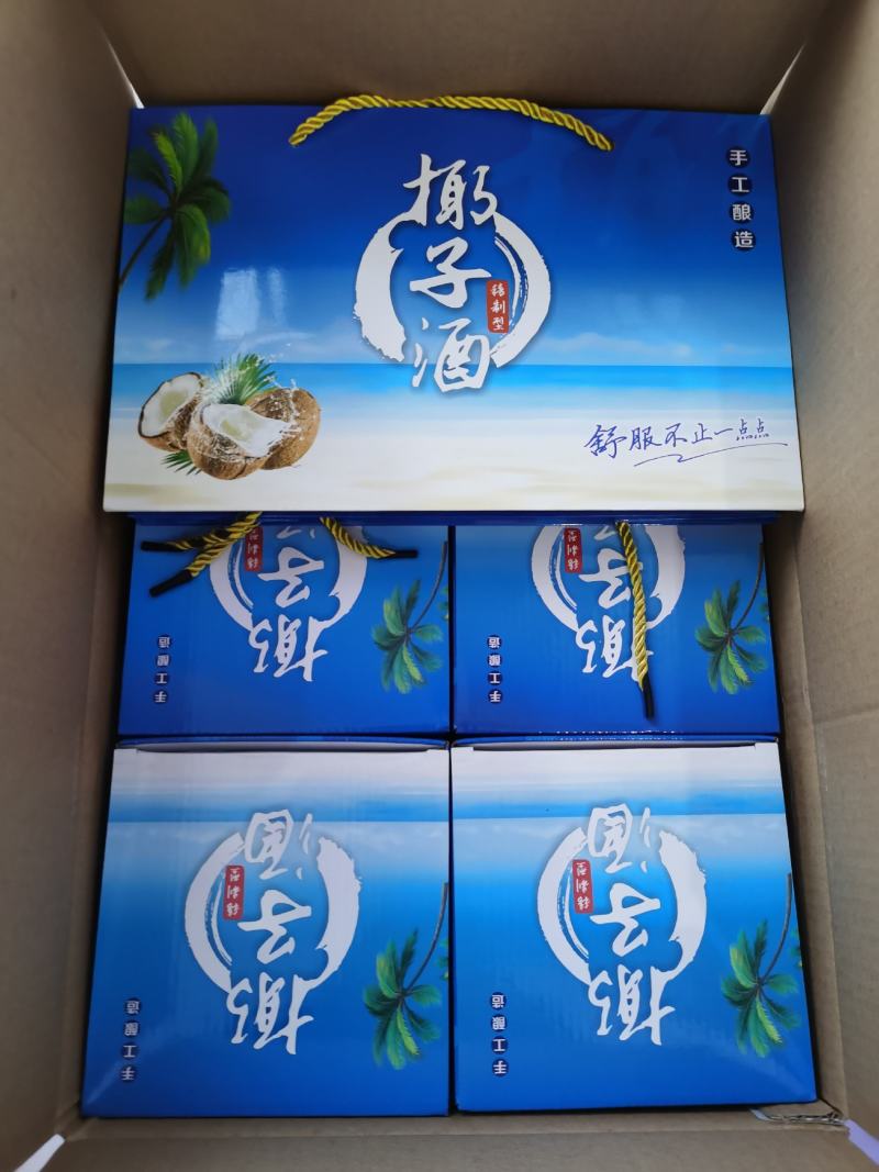 网红椰子露酒52度400ml高档礼盒装送礼白酒整箱抖音