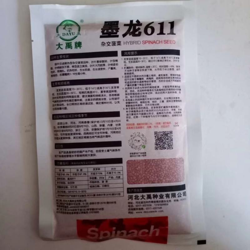 菠菜种子圆叶墨绿色一代杂交品种耐寒能力强品种种子