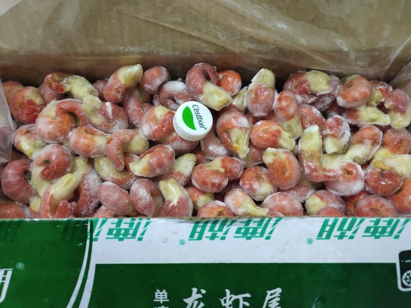 漉湖特大带冰35/粒/斤，75粒下料，龙虾尾，肉质Q弹，
