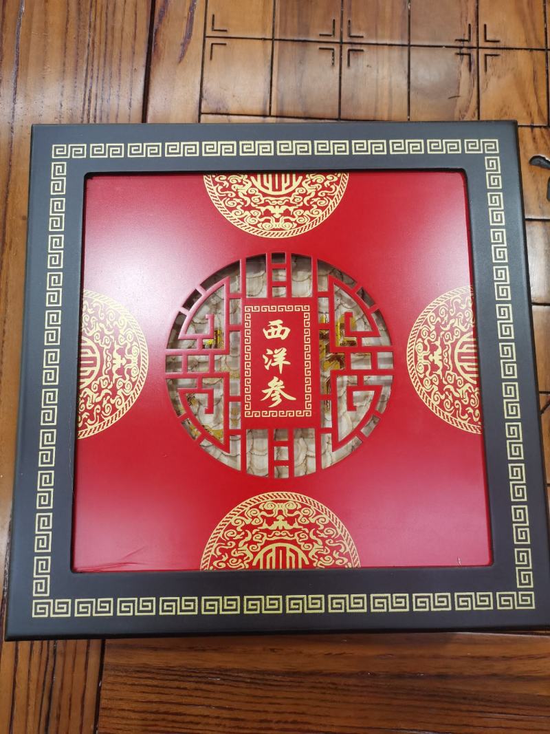 各种西洋参礼盒批发，精品黄芪瓜子片礼盒红参海参双拼礼盒