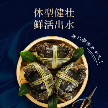 包邮，特价兴化红膏大闸蟹3公2两8只装礼盒。可定制。