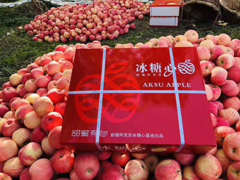 冰糖心苹果，产地新疆阿克苏红旗坡，一件代发