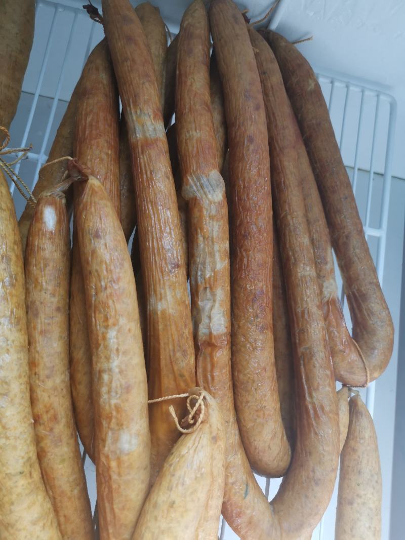 驴肉味熏制罗汉肠，纯肉肠，不含一滴水，冷冻可以！