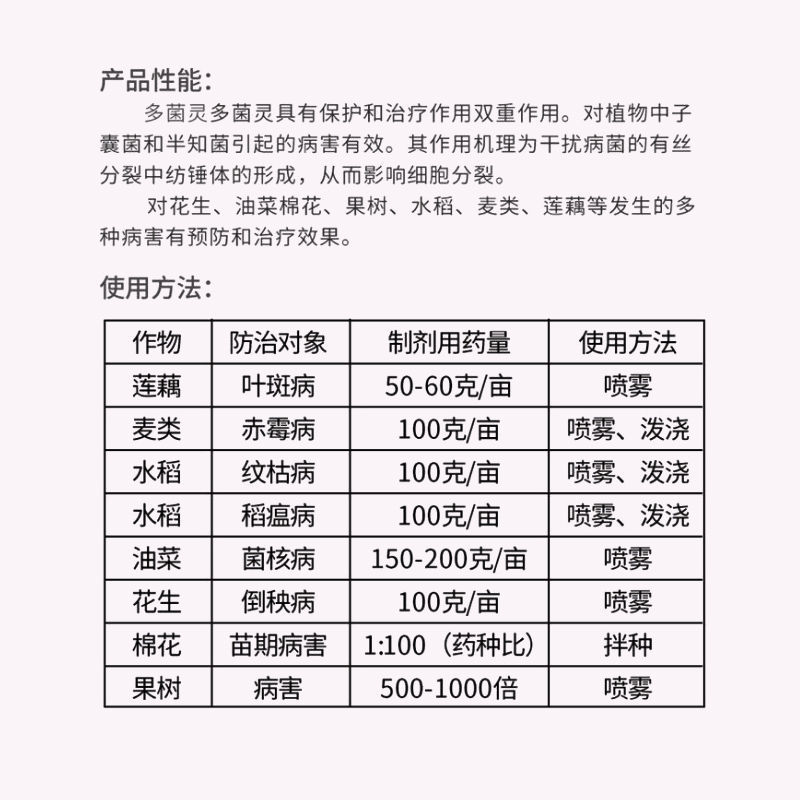 国光多菌灵药剂杀菌剂矮壮素植物病害果蔬作物树木花卉蔬菜杀