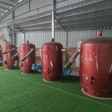 1000型热风炉烧生物颗粒烧木柴取暖养鸡升温用
