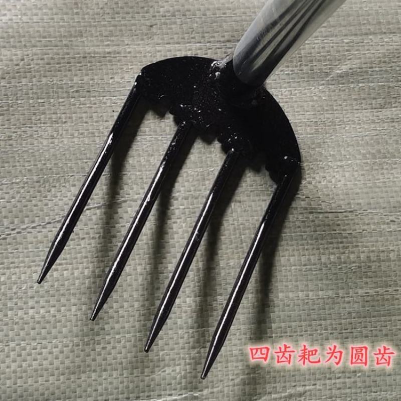 四齿花生锄头花园耙耙松土三齿钉耙园小号种花栽花工具户外挖