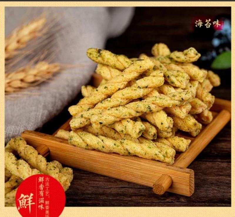 凯琳休闲食品小麻花多口味休闲零食地摊商超海苔香葱烧烤麻辣