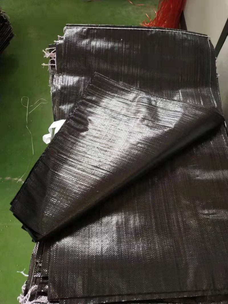 高强度黑色编制袋防嗮袋碳黑抗uv蛇皮袋垃圾填埋场专用护袋