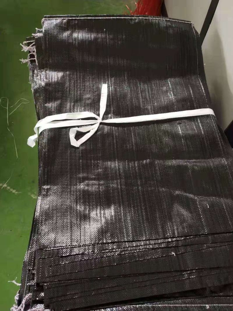 高强度黑色编制袋防嗮袋碳黑抗uv蛇皮袋垃圾填埋场专用护袋