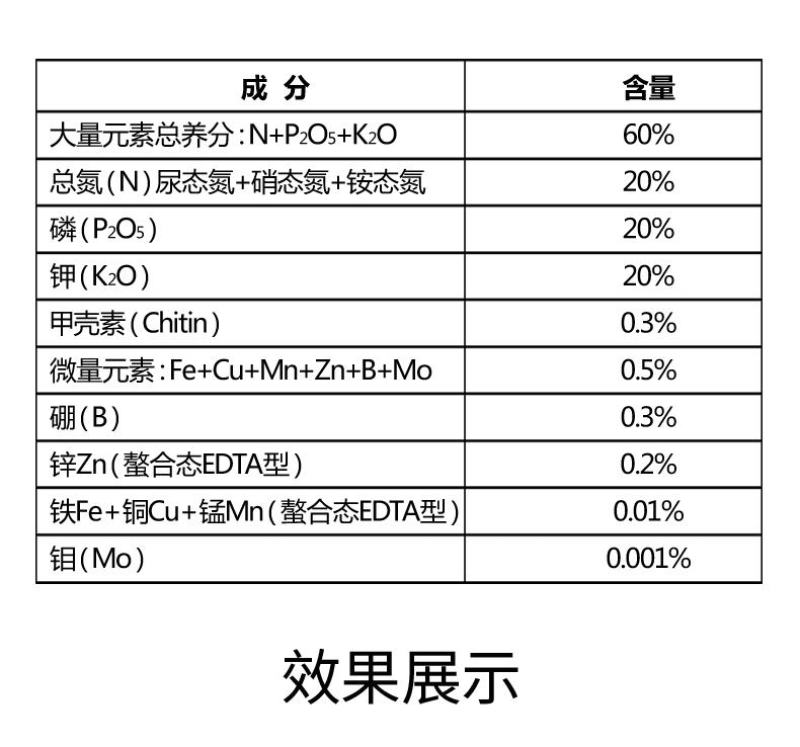 含甲壳素水溶肥料大量元素平衡型水溶肥