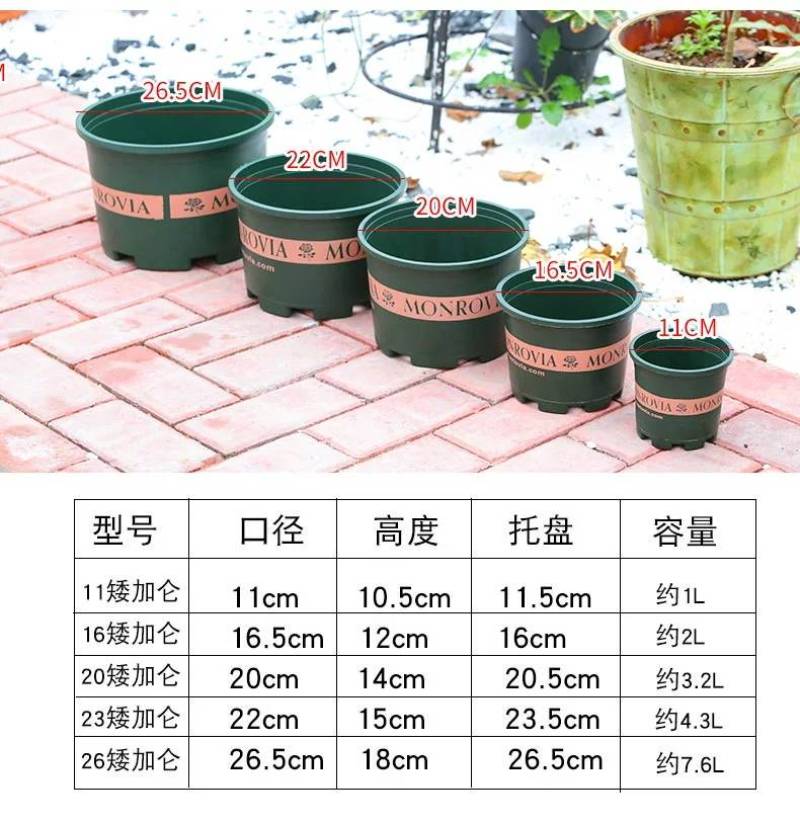 高款加仑花盆塑料特价清仓厂家直销批发绿萝小盆栽托盘特大号