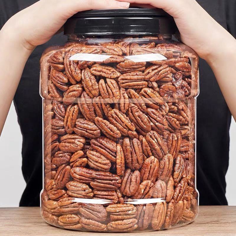 精选碧根果新货1⃣斤坚果干果碧根果仁罐装零食批发
