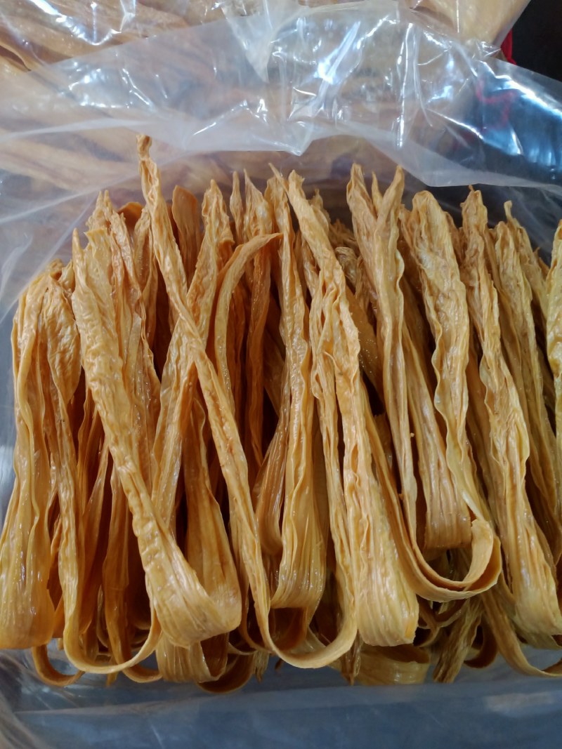 广东河源和平贝墩黄腐竹，纯手工黄圆竹豆腐皮大量批发零售