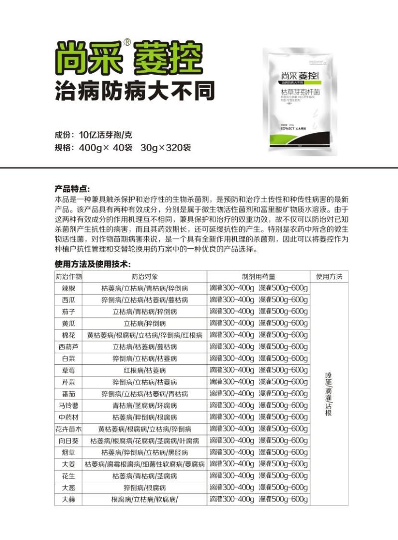 土传病害专用杀菌剂-委控姜瘟病红中柱死苗烂根枯黄萎