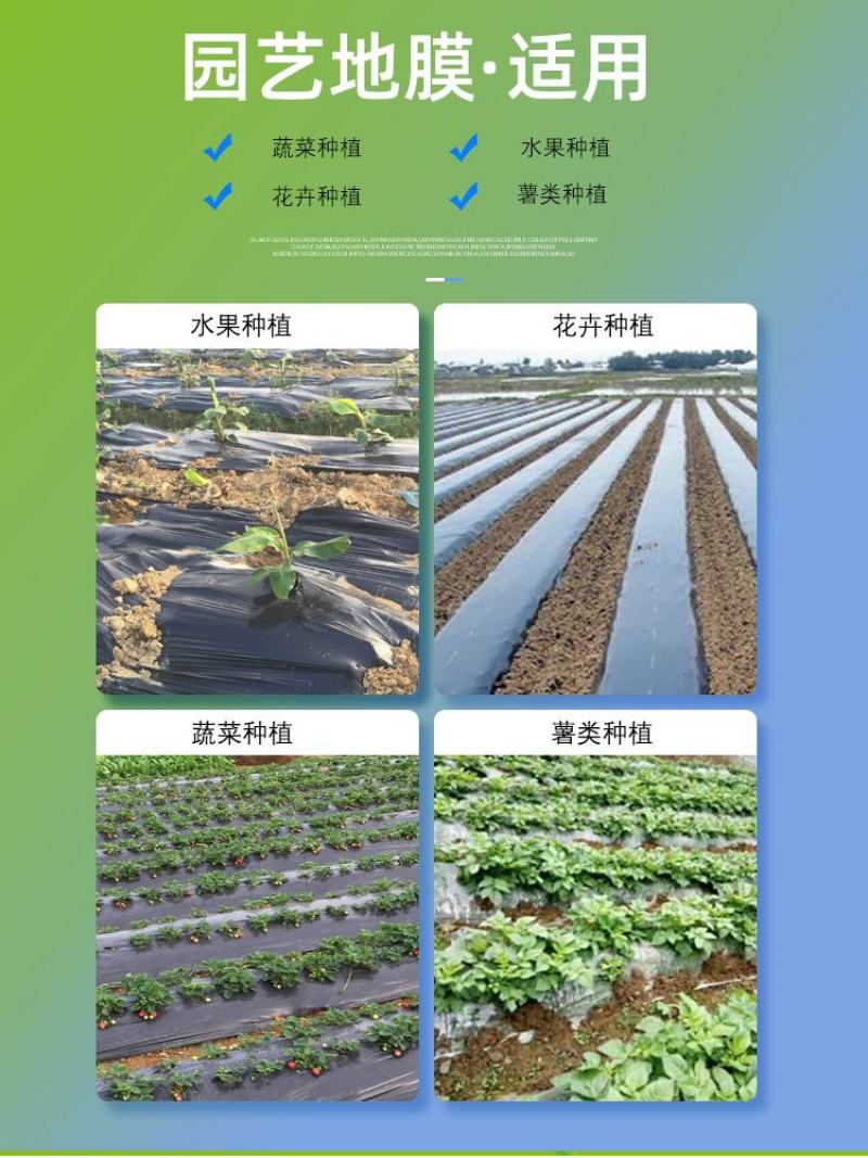 农用银黑双色反光地膜除草膜防虫加厚薄膜果树果园蔬菜大棚
