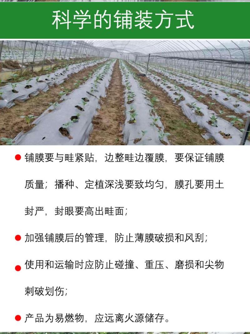 农用银黑双色反光地膜除草膜防虫加厚薄膜果树果园蔬菜大棚