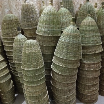 竹编竹制品手工竹编收蜂笼捕蜂笼招蜂笼加大竹编捕蜂器蜜蜂透