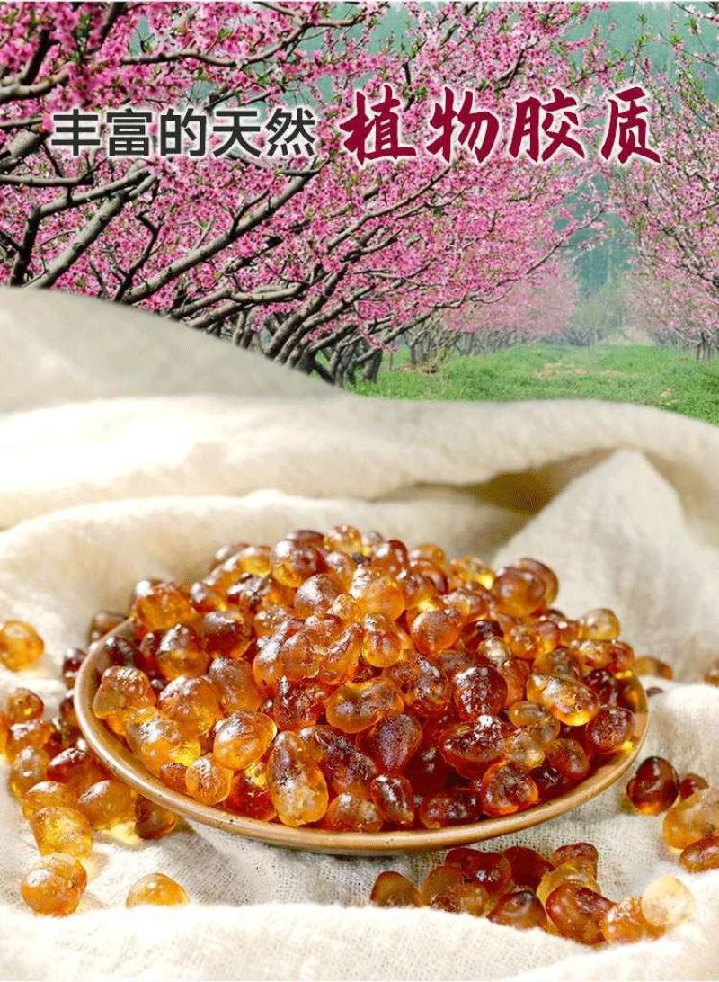 珍珠胶农家黄桃胶皂角米雪燕组合食用黄红桃胶原产地零售批发