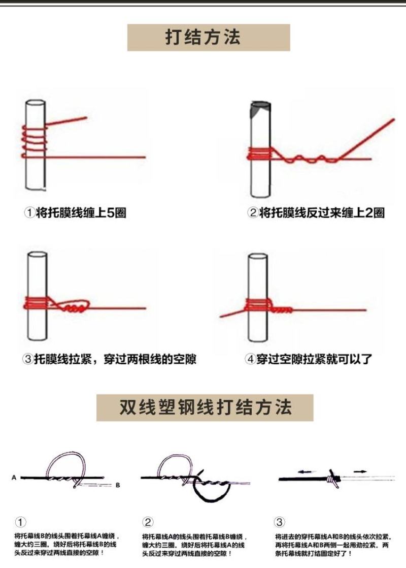 大棚线高强度塑钢线养殖用百香果葡萄架拉绳搭架专用钢塑线厂